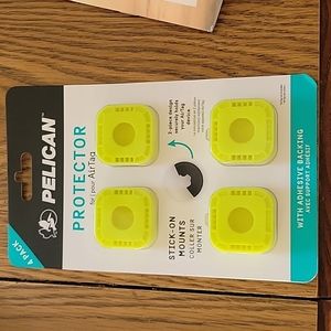 4 Pk of Pelican AirTag Protectors Neon Yellow